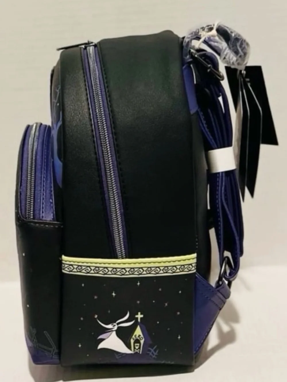Loungefly Disney NWT NBC Jack & Sally Pumpkins Backpack, Coin Purse & Lanyard